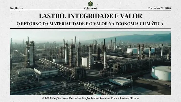 Lastro, Integridade e Preço: o retorno da materialidade redefine o que sustenta valor na economia climática.